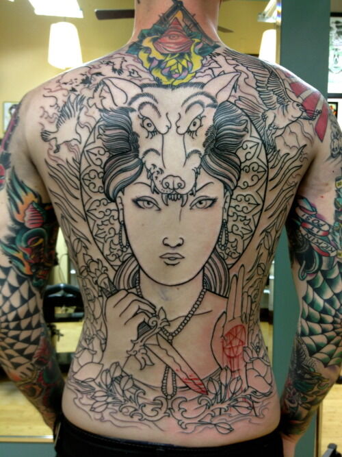 1st session backpiece 7hrs by colin mcclain skinquake in