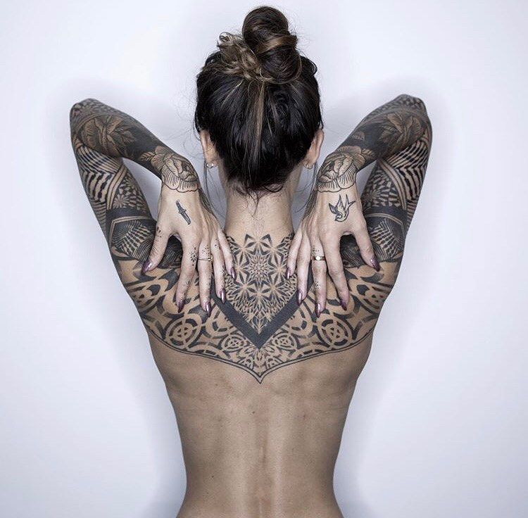 Full Body, Mandala, Tribal Tattoo on Arm, Shoulder