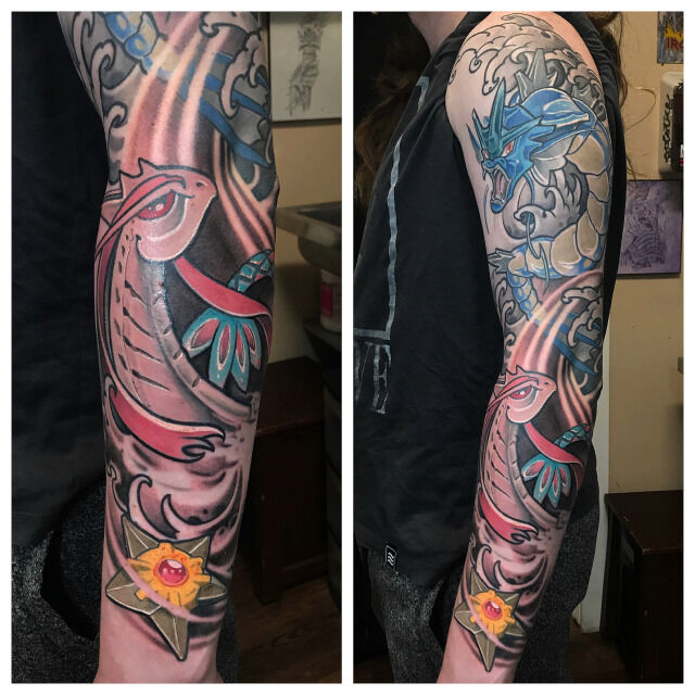 just finished up the outside portion of my traditional japanese pokemon sleeve a few days ago