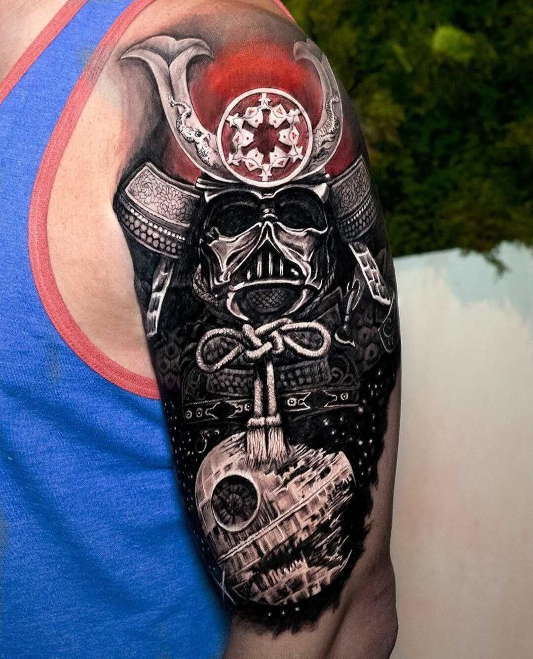 Samurai Darth Vader by @joseneedles at Arlia Tattoo in Orlando