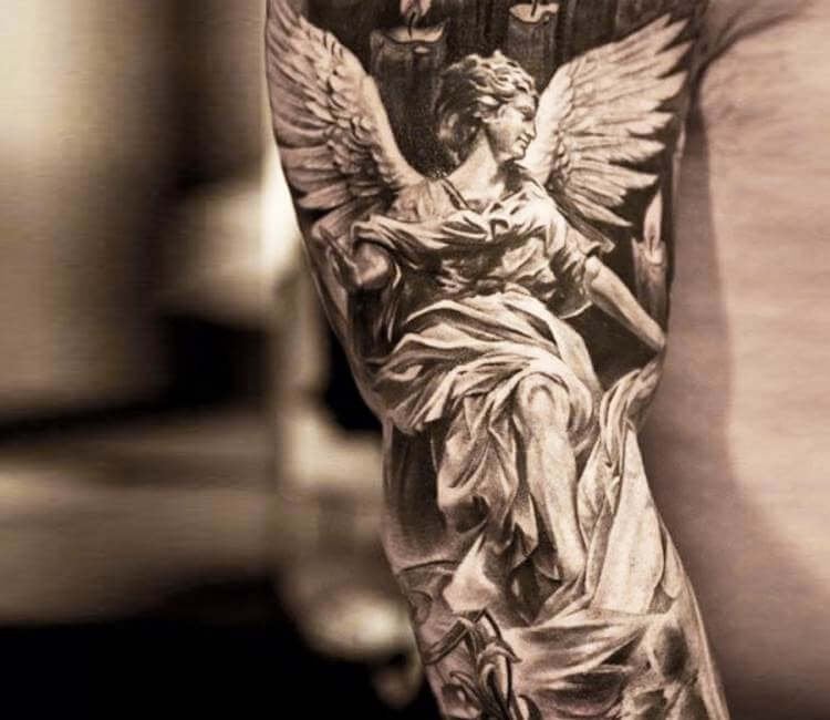 Angel tattoo by Niki Norberg