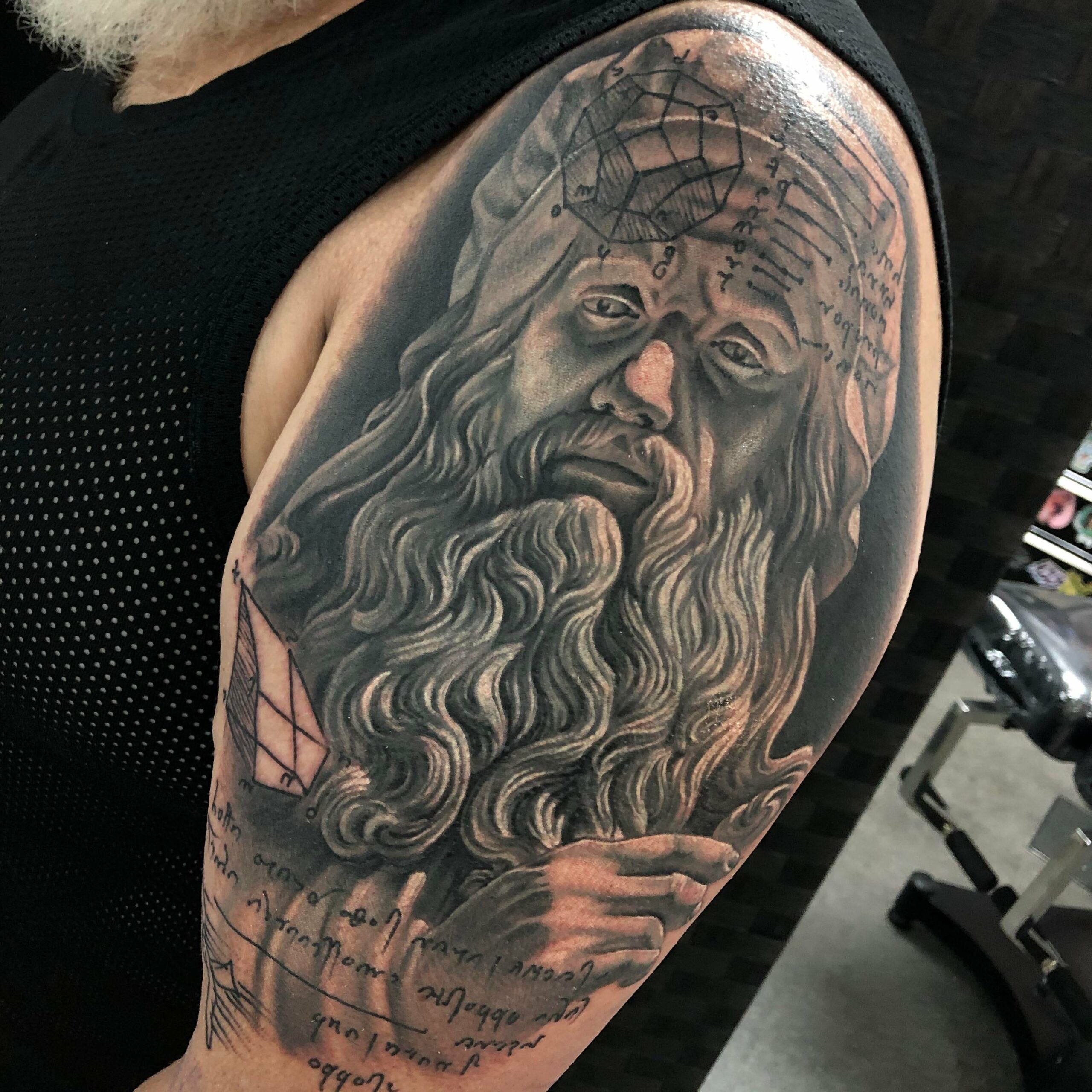 Beginning of da Vinci arm sleeve by Chris Libby of scaled
