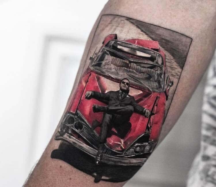 Bryan Cranston chilling tattoo by © Inal Bersekov Bro Studio