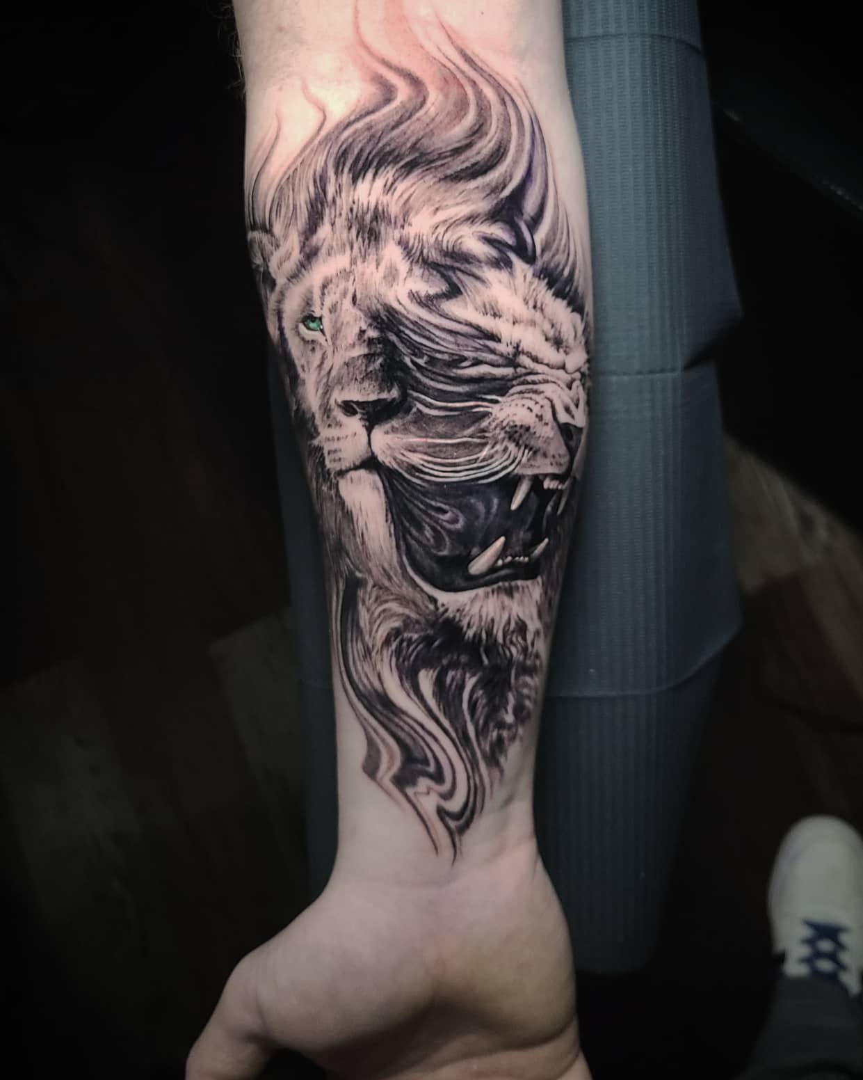 Duality Lions by Josh Hansen Philosophy Tattoo in Chattanooga