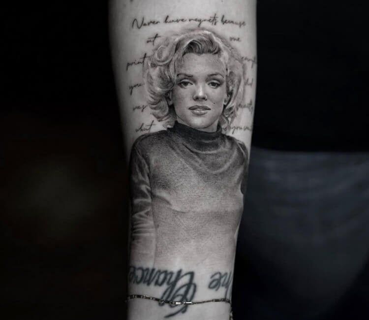 Marilyn Monroe tattoo by Ben Tats